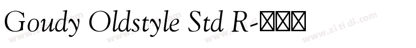 Goudy Oldstyle Std R字体转换